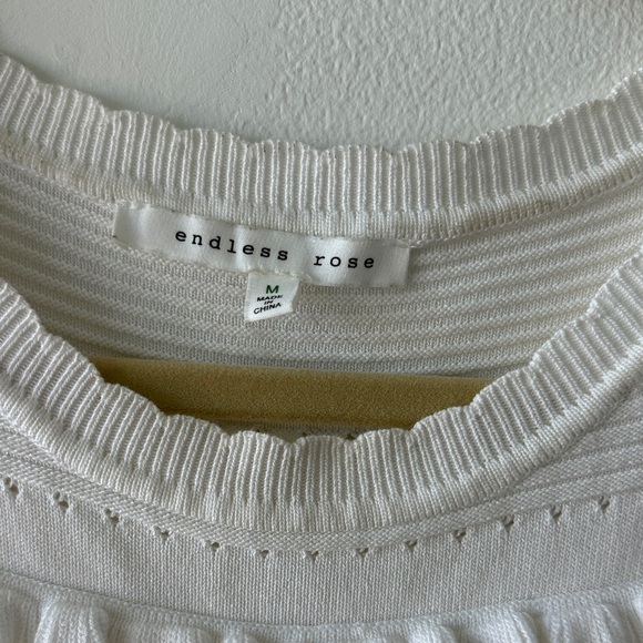 Endless Rose White Textured Mini Dress - Picture 2 of 5